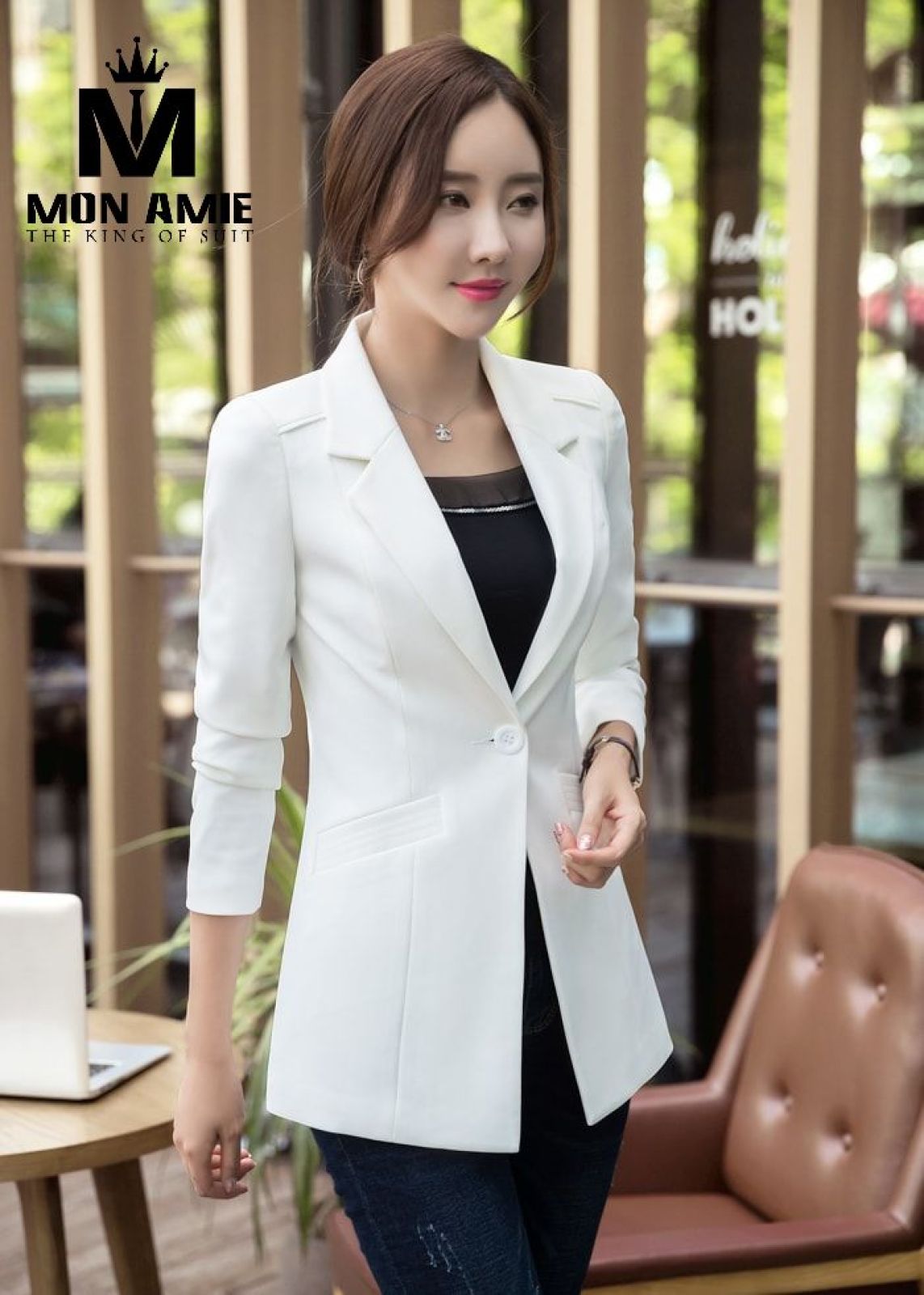 White Classic Business Blazer